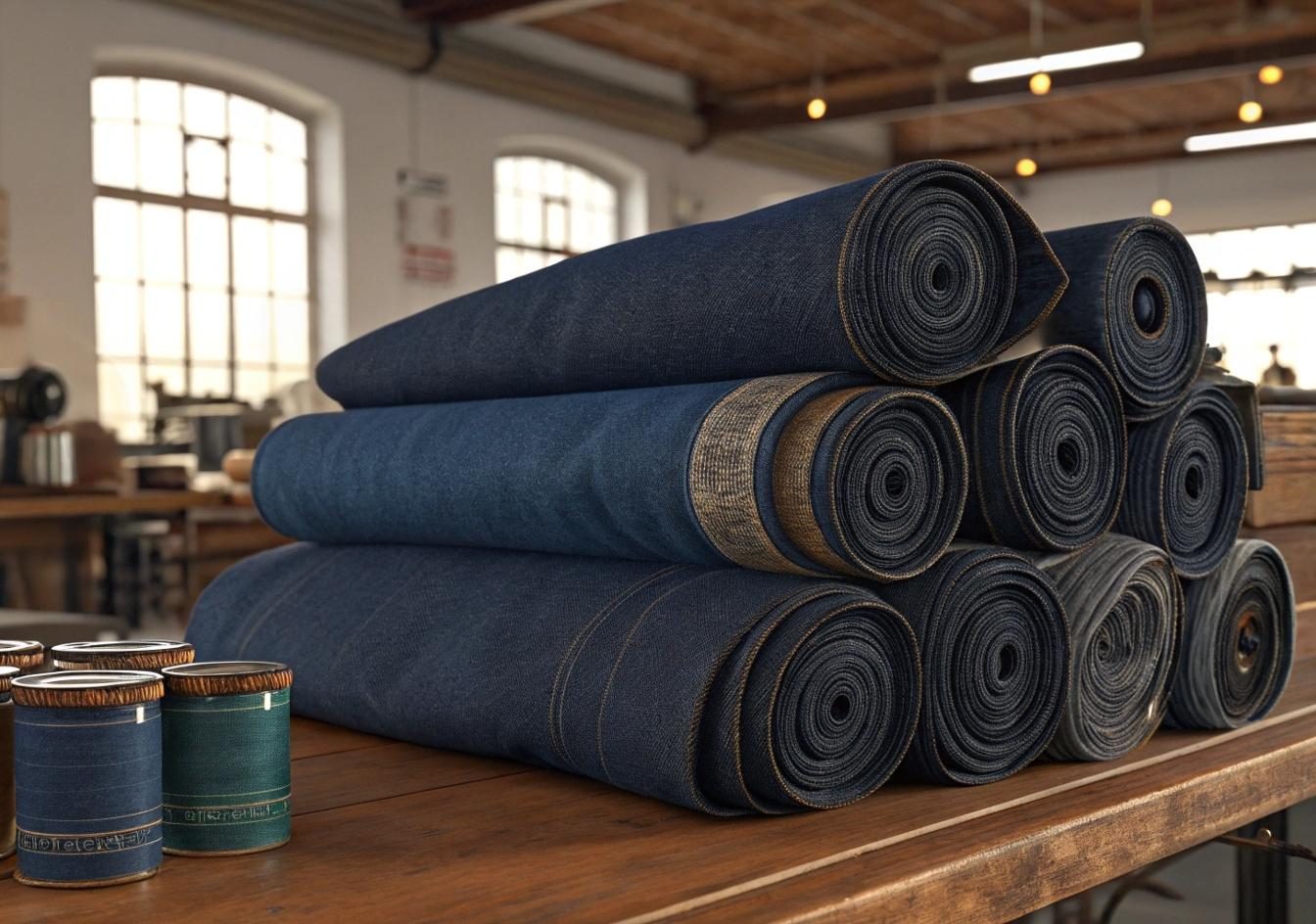 Denim fabric rolls one-stop service