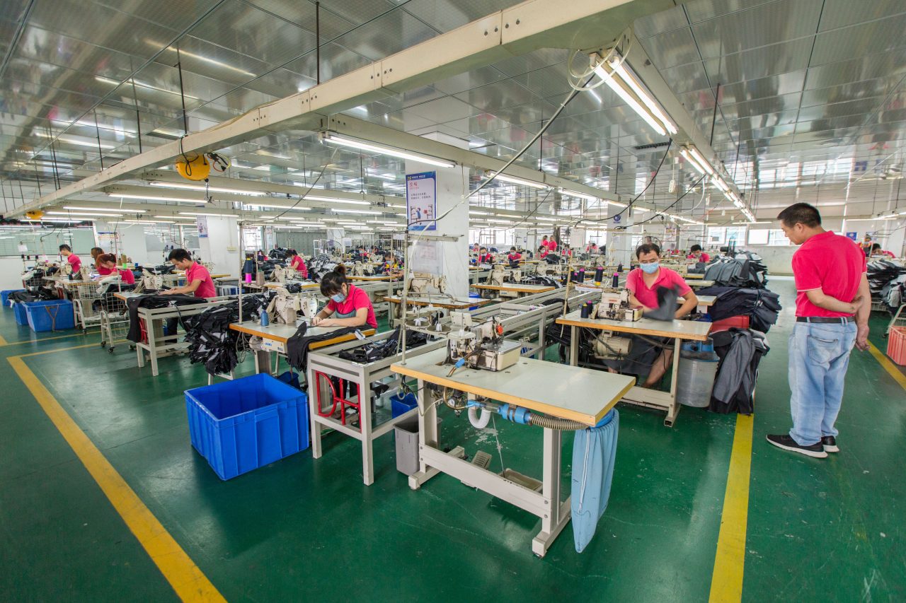 Suspended production line